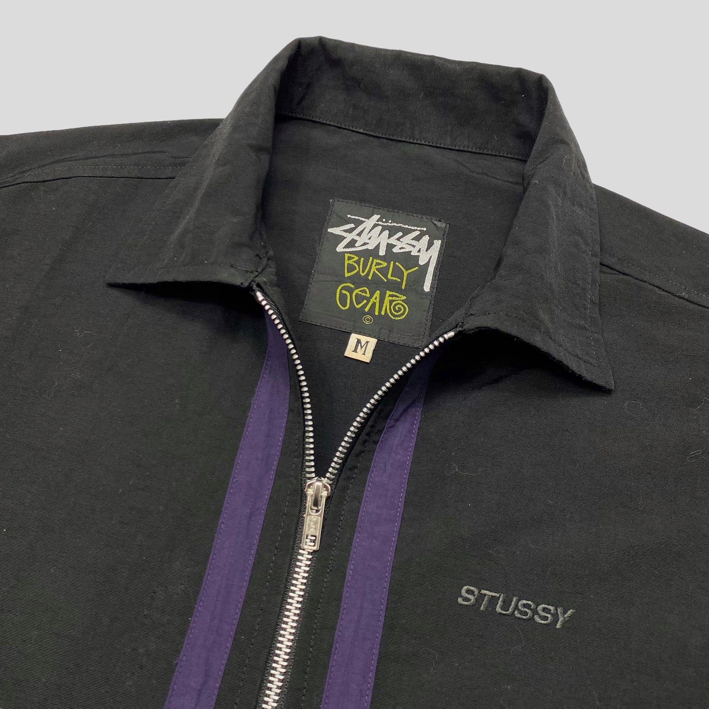 Stussy 1990’s Burly Threads Nylon Harrington Jacket - M (XL)