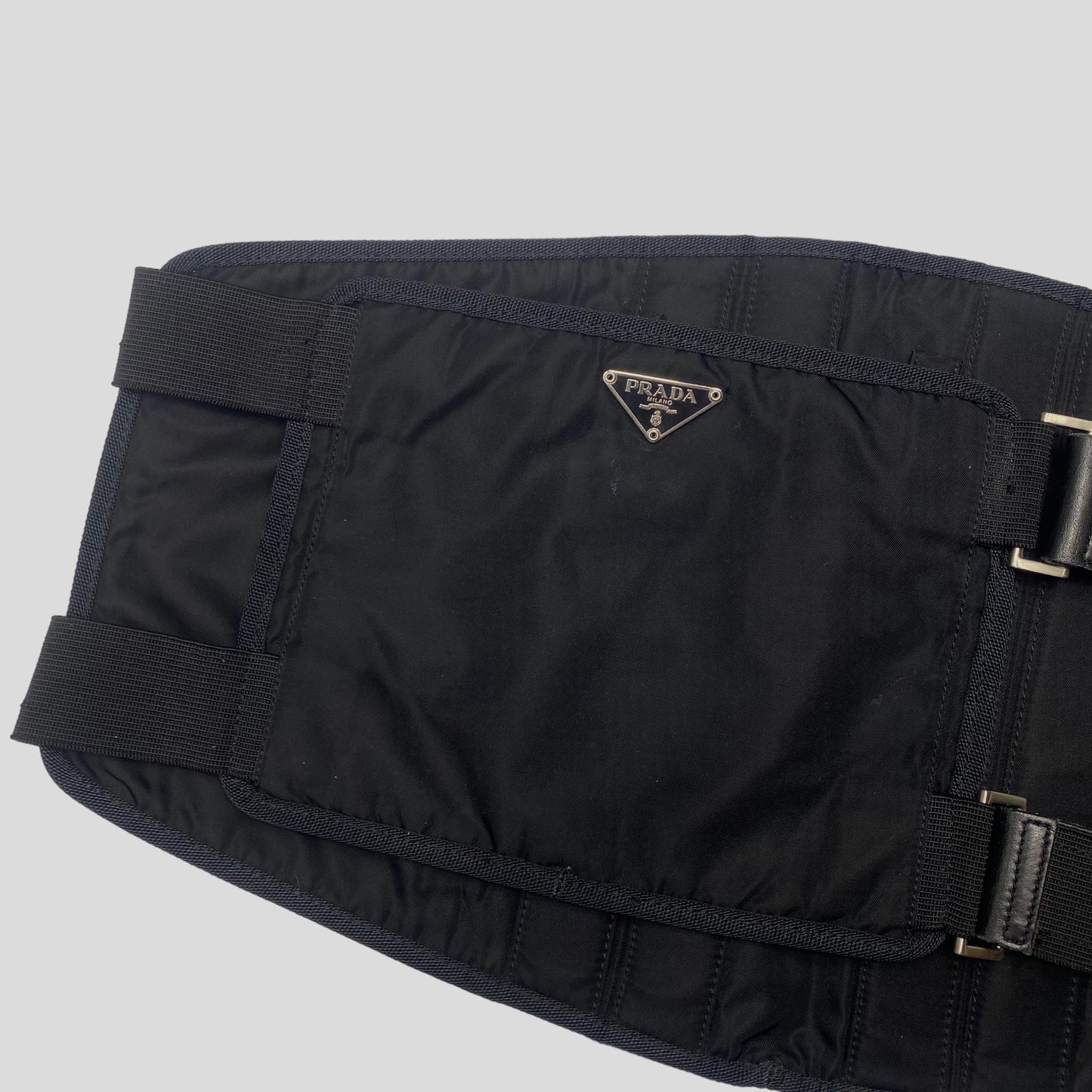 Prada 1999 Nylon Tactical Belt Bag - XL